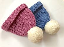 Detské čiapky - Zimné čiapočky (Ružová) - 16250457_