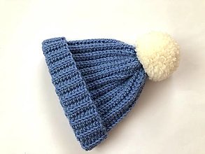 Detské čiapky - Zimné čiapočky (Modrá) - 16250464_