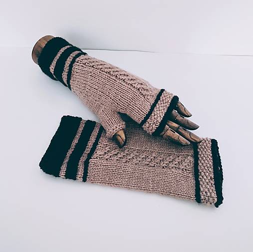 Rukavice - Pletené rukavice , darček za nákup - 16250088_