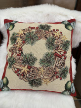 Úžitkový textil - Vianočná obliečka na vankúš - 16250365_