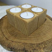 Svietidlá a sviečky - Svietniky z jaseňového dreva - 16250339_