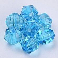 Korálky - Bledo modré akrylové korálky - 16252514_