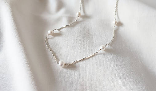 Náhrdelníky - Perlový náhrdelník Aurora - 16253333_