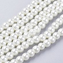 Korálky - (3691) Sklenené perličky, 6 mm - 10 g (cca 35 ks) - 16251660_