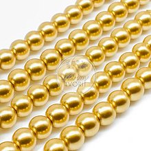Korálky - (1468) Sklenené perličky, 6 mm - 10 g (cca 35 ks) - 16251675_