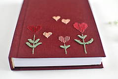 Papiernictvo - Zápisník "Kvety a srdcia" - 16252262_