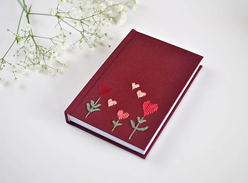 Zápisník "Kvety a srdcia"