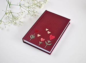 Papiernictvo - Zápisník "Kvety a srdcia" - 16252258_