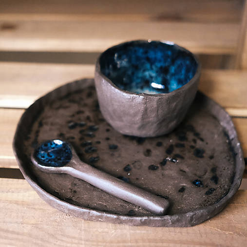 Nádoby - Tmavý rustikální set II. - 16253866_