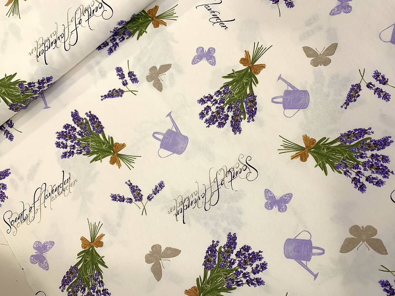 ❤️100% BAVLNA DEKOR❤️PANAMA ❤️LEVANDUĽA