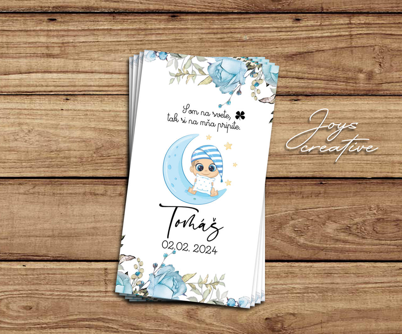 Samolepiaca etiketa "radostník" na víno/pálenku  (pre chlapčeka)