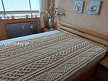 Úžitkový textil - Jemnučká a ľahká deka z priadze alize puffy svetlá béžová/medová - 16252710_