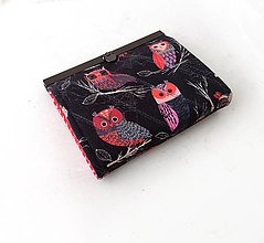 Peňaženky - Peňaženka s priehradkami Okaté sovy - 16252318_
