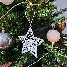 Dekorácie - Ozdoba na vianočný stromček - hviezda - 16253964_