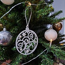 Dekorácie - Ozdoba na vianočný stromček - guľa - 16253971_