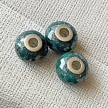 Náhrdelníky - Green Sapphire Pandora Style Pendant / Prívesok, korálka zafír zelený AG925 N111 - 16256305_
