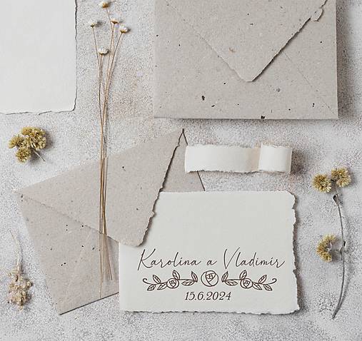 Papiernictvo - Svadobná pečiatka 187 - 16256096_