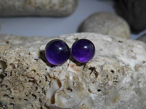 Náušnice - ametyst in silver-napich.naušnice-striebro - 16256884_