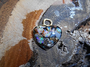 Náhrdelníky - little opal heart II - 16256508_
