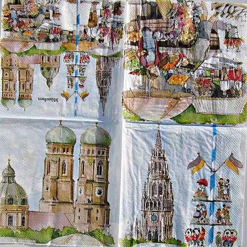 Papier - Servítka -Mníchov  RM 128 akcia - 16256489_