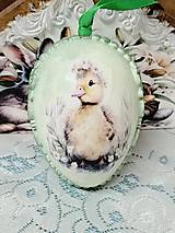 Dekorácie - Maľované vajíčko v zelenom šate - 16256081_