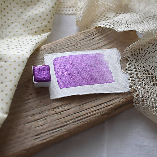 Farby-laky - Akvarelová farba- Metalická purpurová (Polpanvička) - 16255226_