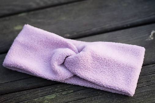 Čiapky, čelenky, klobúky - Teplá fleece čelenka staroružová - 16255706_