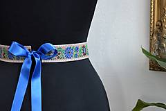 Opasky - Folklórny opasok bežový - 16254522_