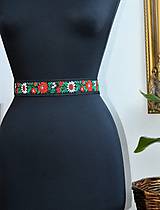 Opasky - Folklórny opasok čierny (75cm) - 16254573_