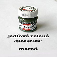 Farby-laky - Matná akrylová farba Pentart 50 ml - jedľová zelená - 16256856_