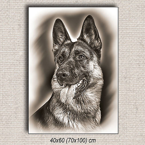 Obrazy - Obraz Pes 04 (40x60 cm - Hnedá) - 16255677_