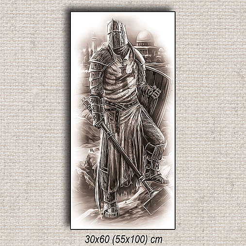 Obrazy - Obraz Bojovník 01 (30x60 cm - Hnedá) - 16255702_