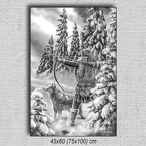 Obrazy - Obraz Bojovník 02 (45x60 cm - Čierna) - 16255725_