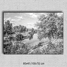 Obrazy - Obraz Krajinka 01 (60x40 cm - Čierna) - 16255707_
