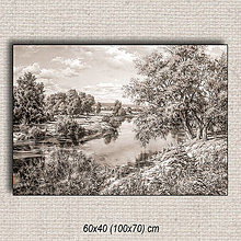 Obrazy - Obraz Krajinka 01 (60x40 cm - Hnedá) - 16255708_