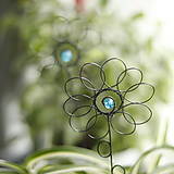 Dekorácie - tyrkysový kvet do kvetináčika - 16257266_