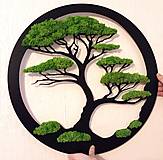Dekorácie - Machový strom moderná 3D dekorácia - 16258540_
