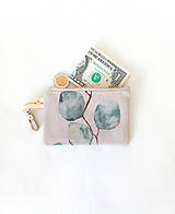 Taštičky - Mini peňaženka, eukalyptus - 16257348_