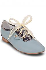 Ponožky, pančuchy, obuv - Kožené modré topánky nízke - 16257137_