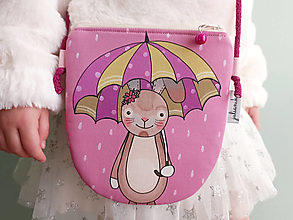 Detské tašky - Kabelka - zajačik, ružový - 16258906_