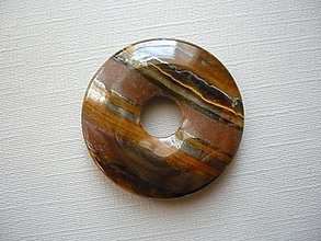 Minerály - Donut kulatý - tygří železo 30 mm, č.5f - 16259364_