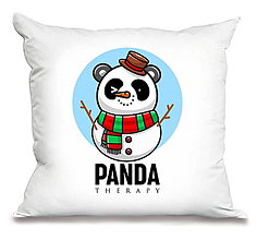 Úžitkový textil - Zimná Panda „Snehuliaková“ - 16258694_