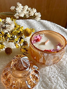 Sviečky - Vonna Sviecka v sperkovnici z premialneho skla (Vona - Damansky kvet) - 16258615_