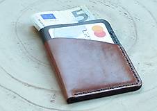 Pánske tašky - Kožená peňaženka na platobné karty - 16257907_