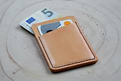 Pánske tašky - Kožená peňaženka na platobné karty - 16257939_