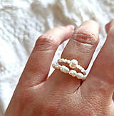 Prstene - Prsteň*prírodná perleť*brúsená - 16259484_