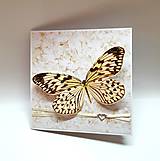 Papiernictvo - Pohľadnica ... na krídlach motýľa - 16262160_