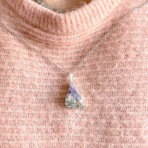 ZĽAVA 45% Druzy Amethyst Pendant / Ametystová drúza prívesok H0002