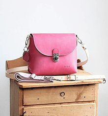 Kabelky - Kožená kabelka *Fuchsia* NOVÝ MODEL - 16260290_