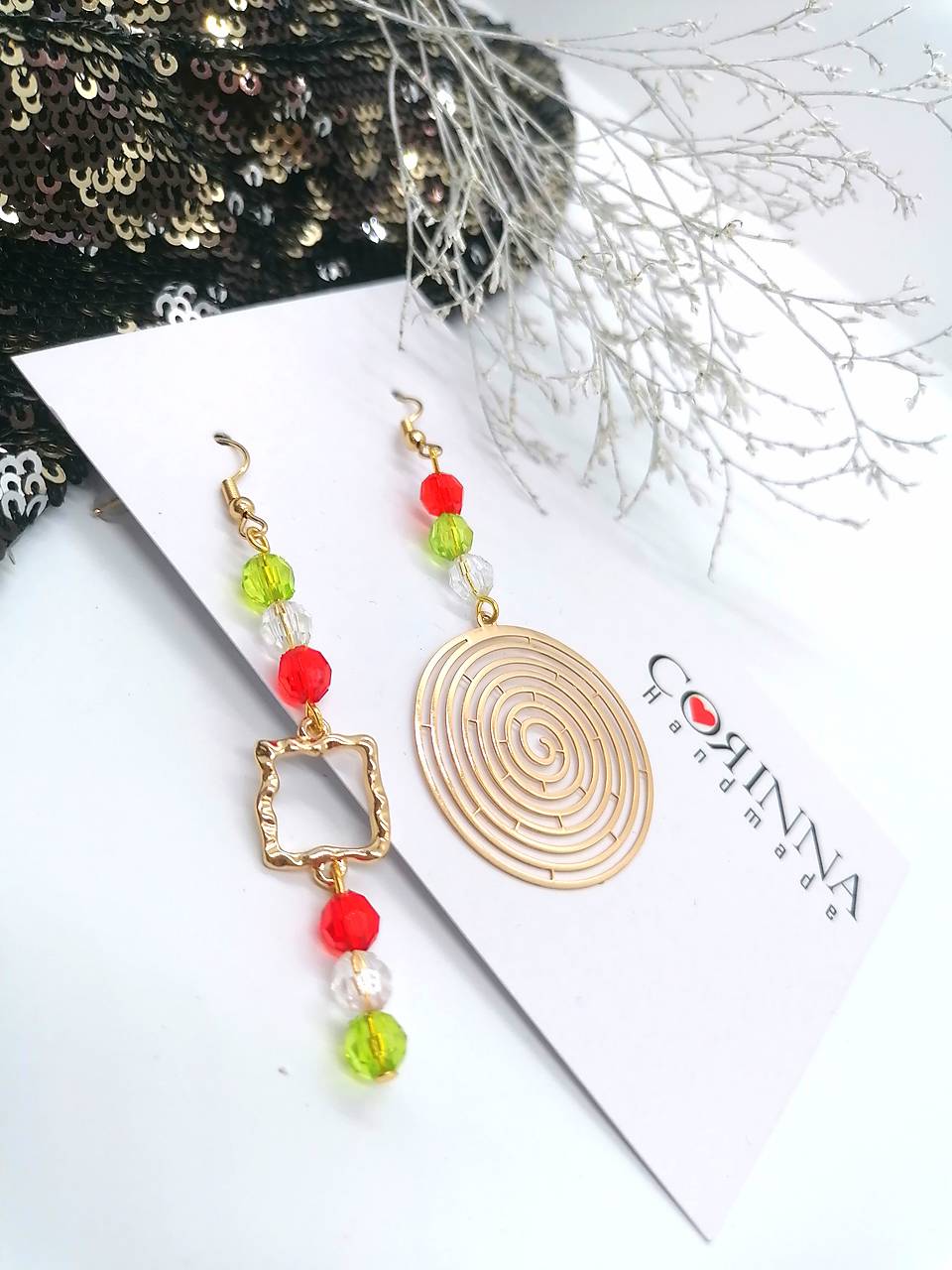 Asymetrické náušnice "Susana"